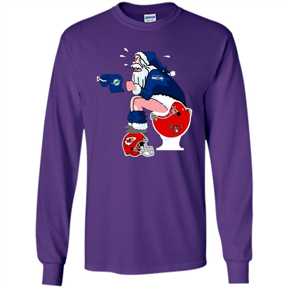 Seattle Seahawks Santa Claus Toilet