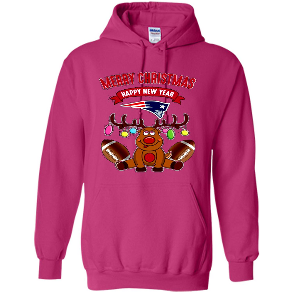 New England Patriots NFL Reindeer Funny Merry Christmas And Happy New Year