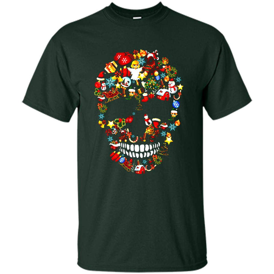 Skull Christmas Decorations Merry Xmas T-Shirt - Shirt