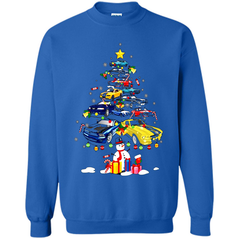 Mustang Tree Christmas Sweatshirt PINGPONG