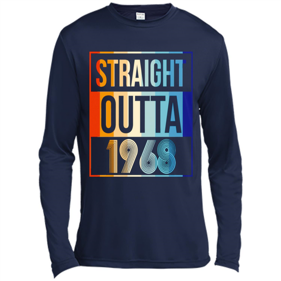 Retro Straight Outta 1968 50 Years Old - Canvas Long Sleeve T-Shirt