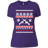 Rifle I Want Rifle Guns For Christmas ugly - Ladies' Boyfriend T-Shirt