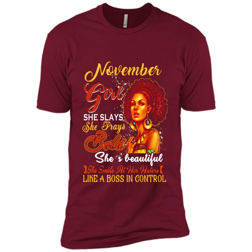 November Girl She Slays She Prays Beautiful Birthday PINGPONG