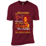 November Girl She Slays She Prays Beautiful Birthday PINGPONG