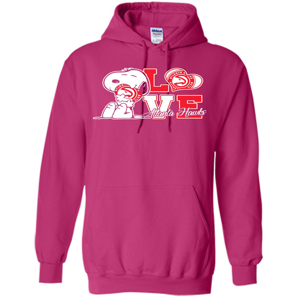 Snoopy loves NBA Atlanta Hawks - Hoodie
