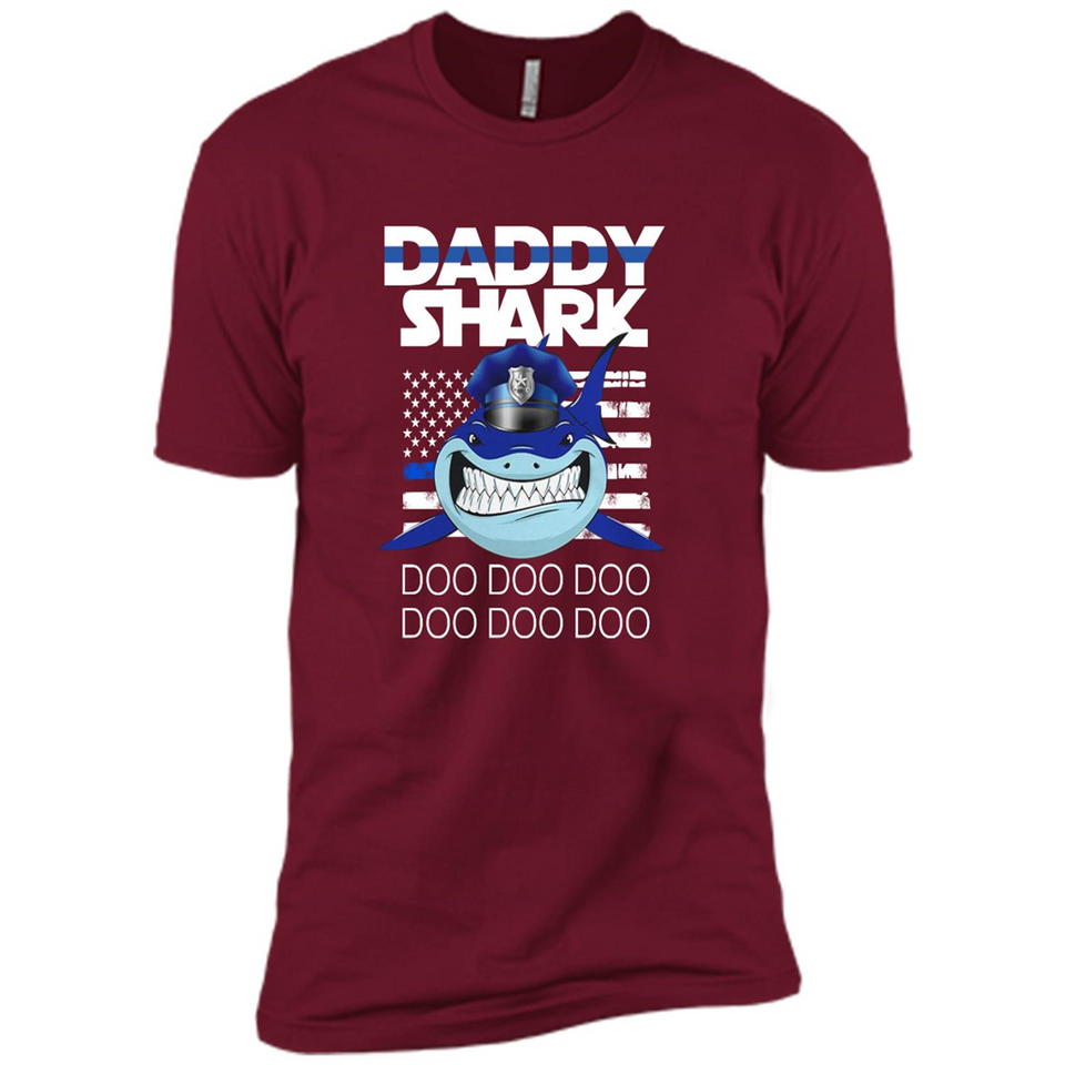 Police Daddy Shark Blue Line Tee