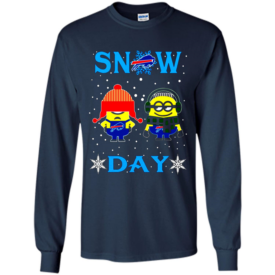 Snow Day Shirt For Buffalo Bills Vs Minion Fans pingpong