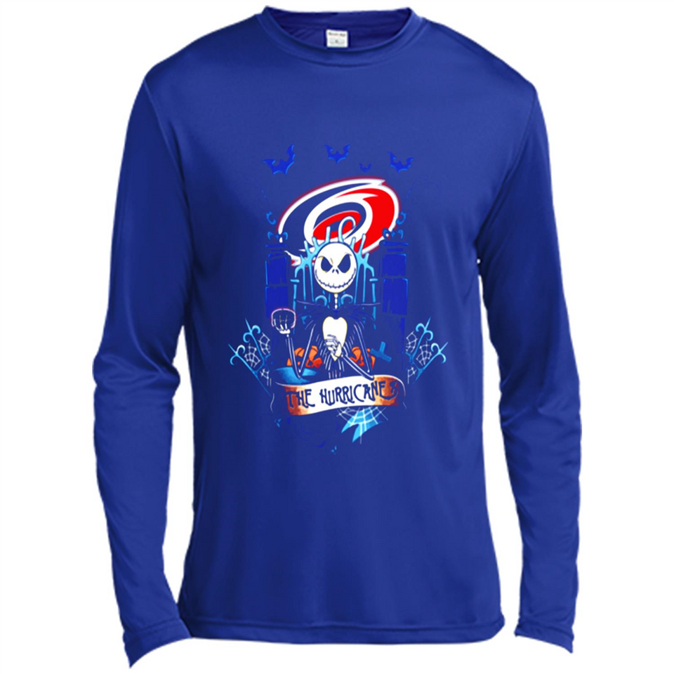 Carolina Hurricanes Halloween The Nightmare Before Christmas - Canvas Long Sleeve T-Shirt