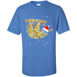 Christmas Lights Sloth Wearing Santa Hat Funny Xmas - Shirt