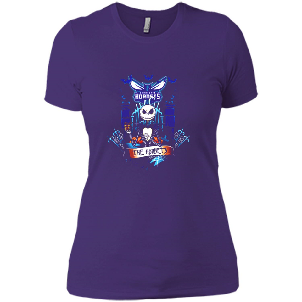 Charlotte Hornets Halloween The Nightmare Before Christmas - Ladies' Boyfriend T-Shirt