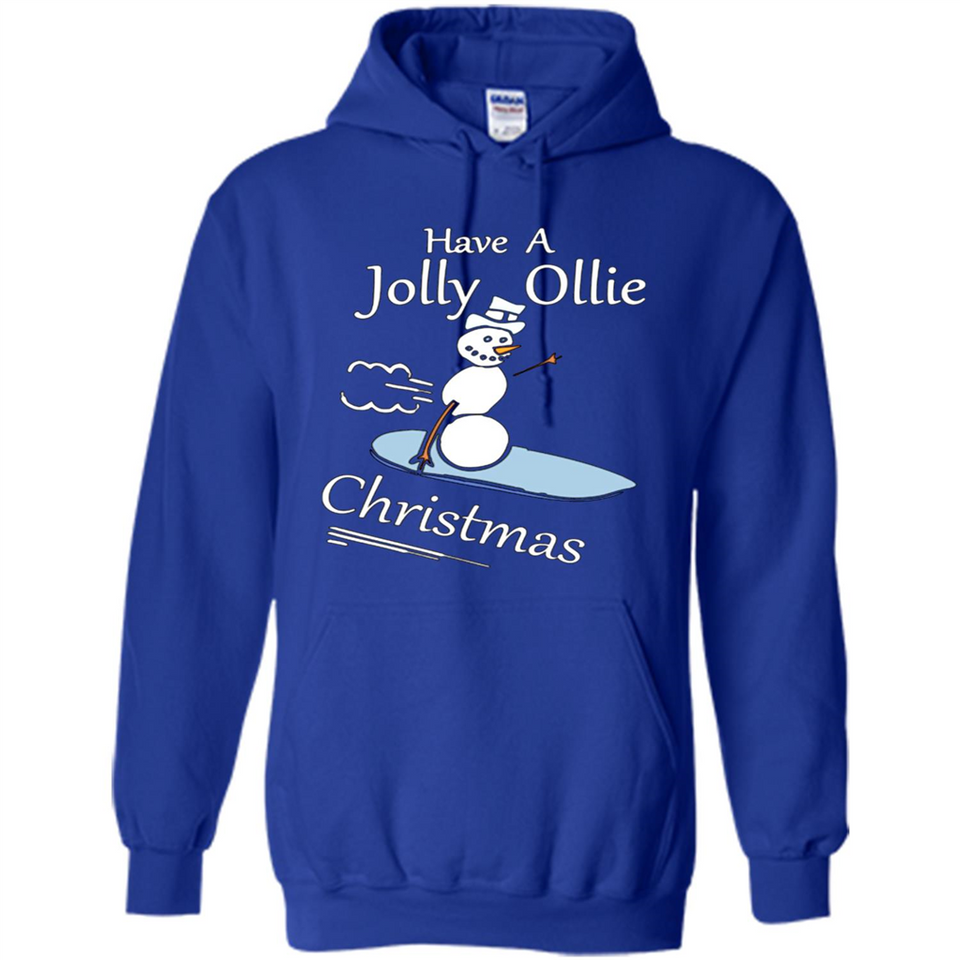 Snowman Snowboarder Tshirt Have Jolly Ollie Christmas