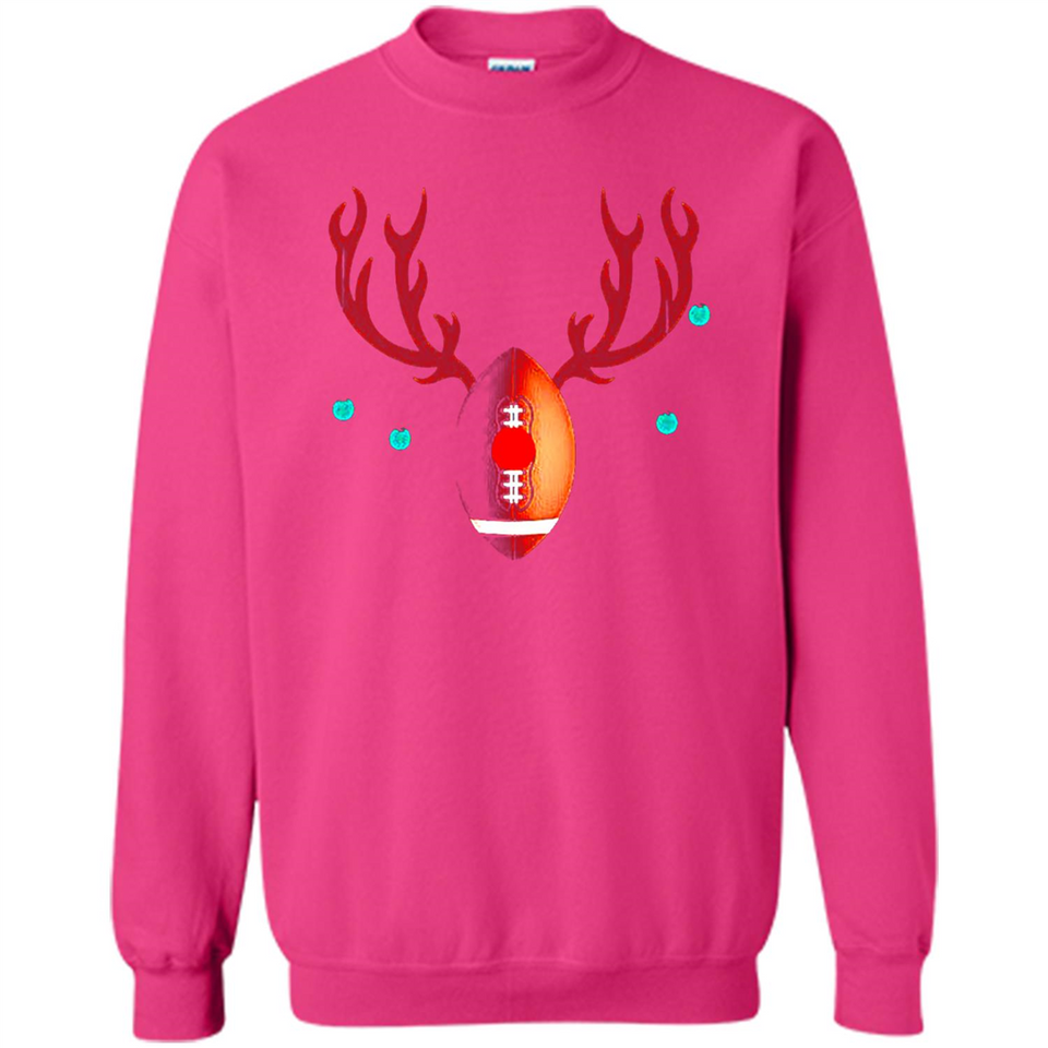 Football Christmas Shirt Reindeer Christmas Football Funny - Sweatshirt
