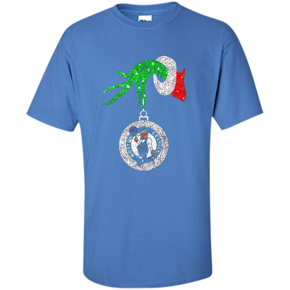 Amazing shirt Boston Celtics Glitter Grinch Monogram Ornament Christmas Gift - Shirt