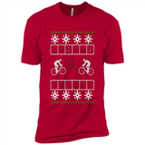 Christmas Ugly Sweater Cycling - Best Ugly Christmas Sweater - Premium Short Sleeve T-Shirt