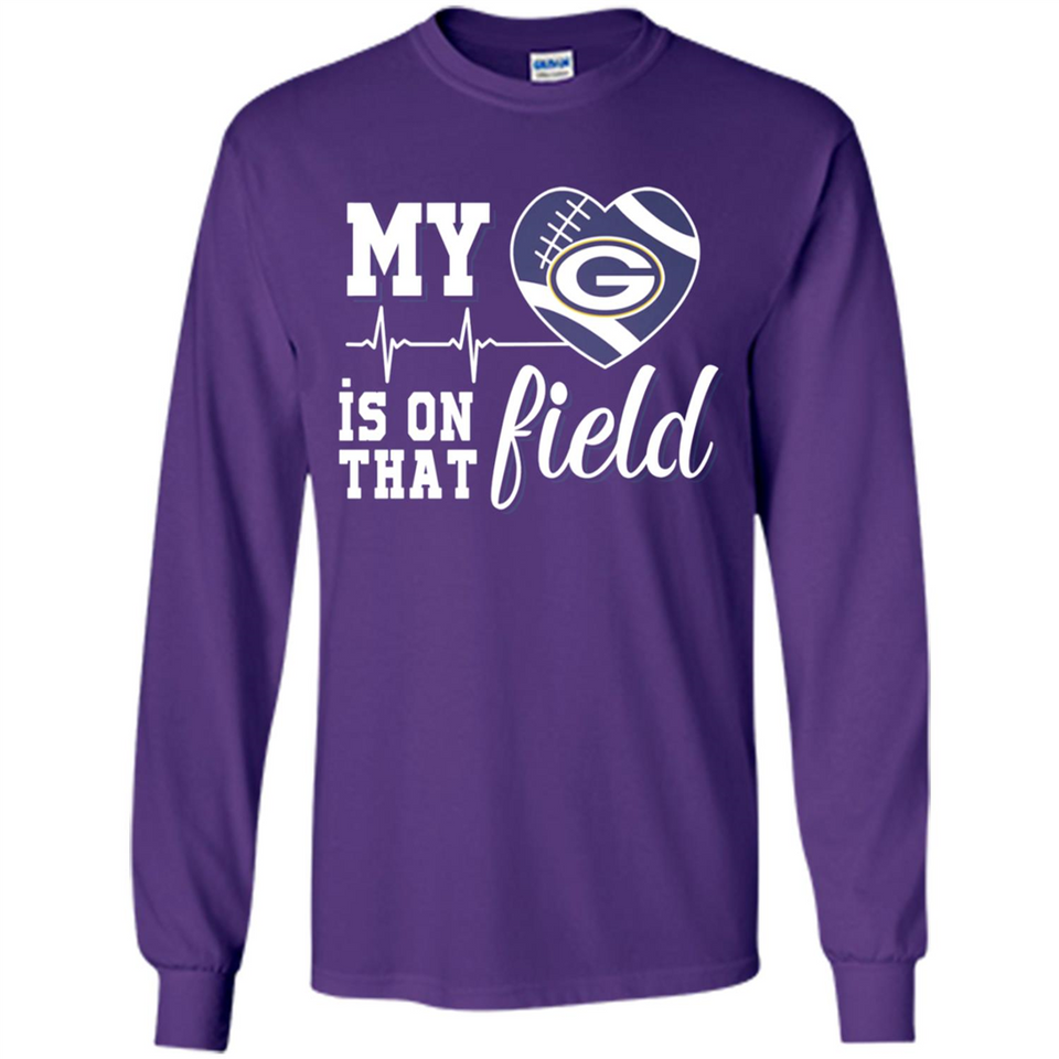 Green Bay Packers Football My Heart is on that Field - Long Sleeve T-Shirt