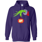 Grinch hand holding Logo HomeDepot Glitter Christmas - Hoodie