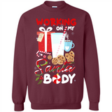 Working On My Santa Body Funny Christmas Gift Sleeve Xmas - Sweatshirt