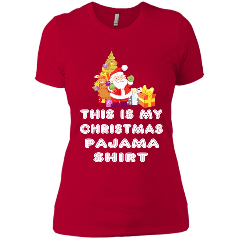This is My Christmas Pajama Shirt - Santa Bear Tree Gift Tee