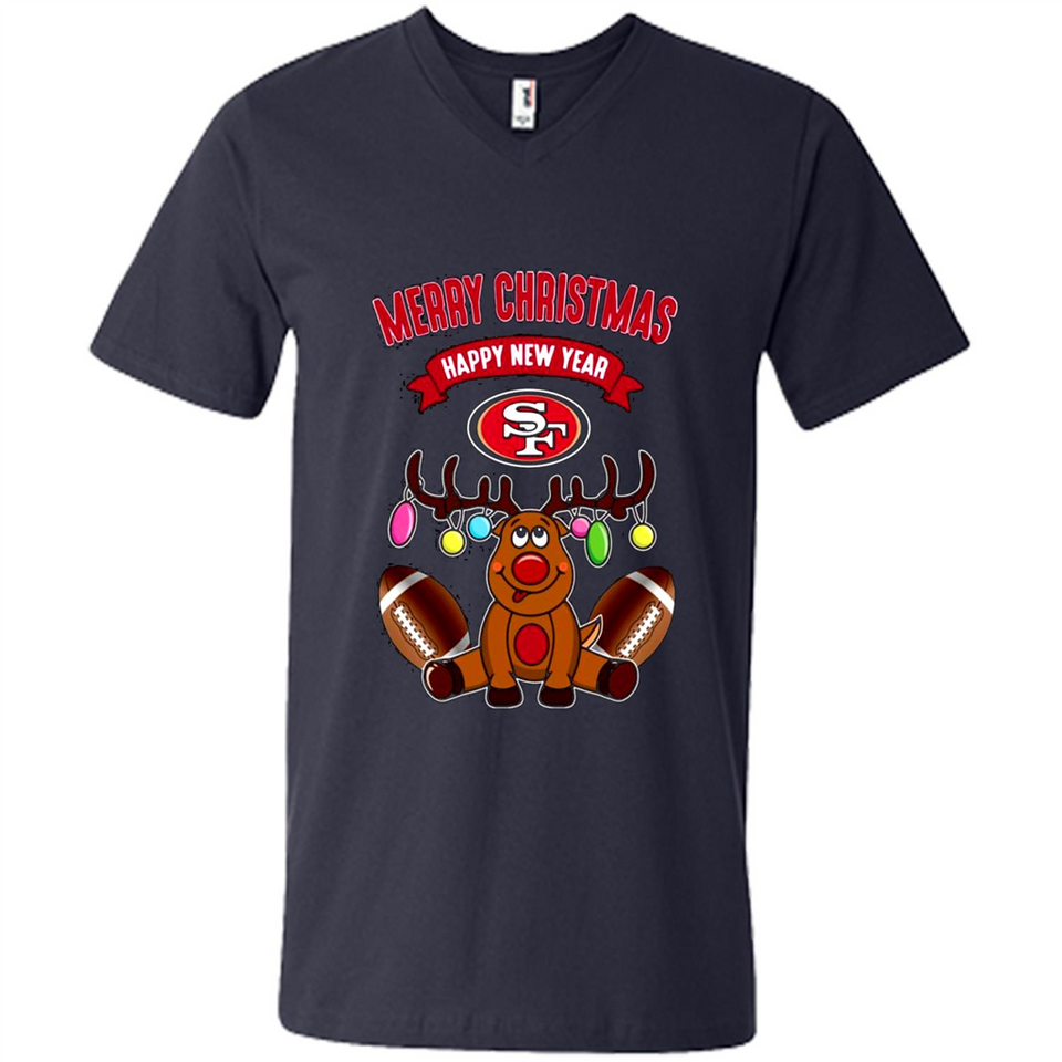 San Francisco 49ers NFL Reindeer Funny Merry Christmas And Happy New Year