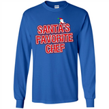 Funny Christmas Clothes - Santas Favorite Chef - Long Sleeve T-Shirt