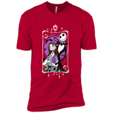 Disney Nightmare Before Christmas Jack And Sally T-Shirt - Premium Short Sleeve T-Shirt