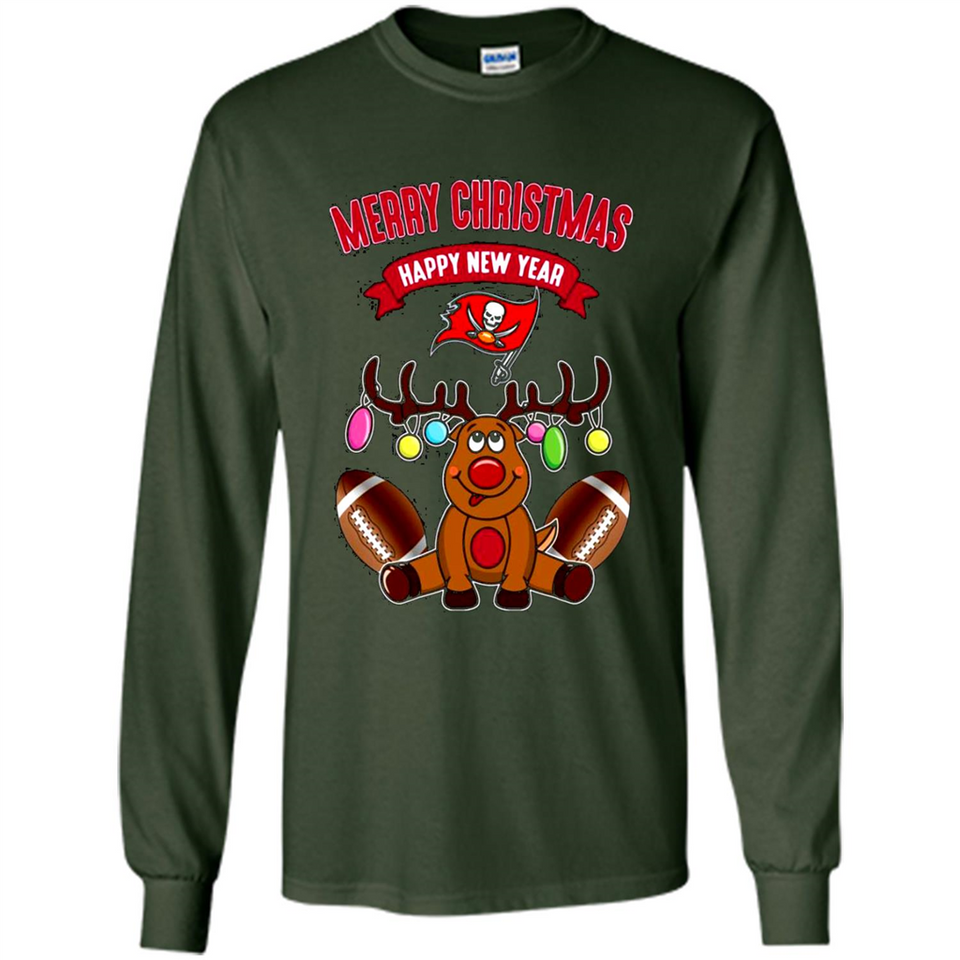 Tampa Bay Buccaneers NFL Reindeer Funny Merry Christmas And Happy New Year