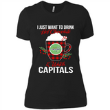 I Just Want To Drink Hot Chocolate & Watch Washington Capitals Ugly Christmas Sweater PINGPONG