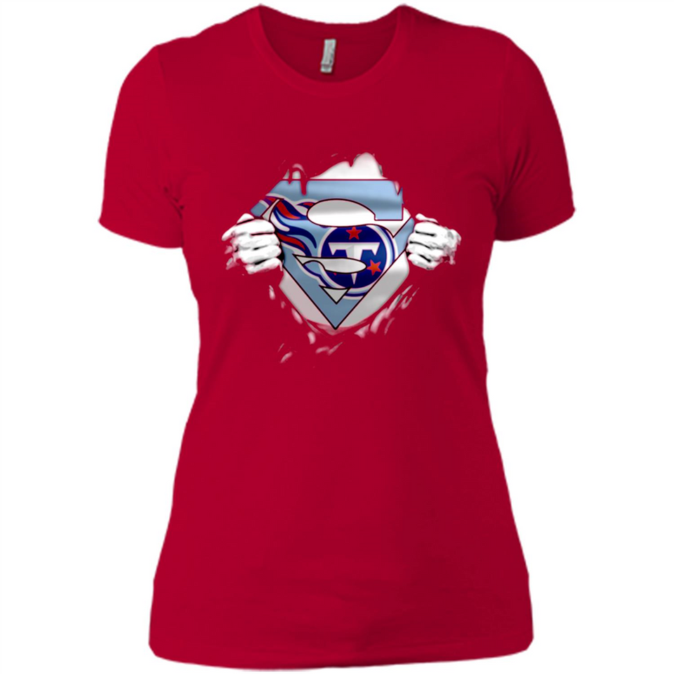 Tennessee Titans And Superman Fans - Ladies' Boyfriend T-Shirt