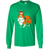 Christmas Lights Shetland Sheepdog Wearing Santa Hat Funny Xmas Mug - Long Sleeve T-Shirt