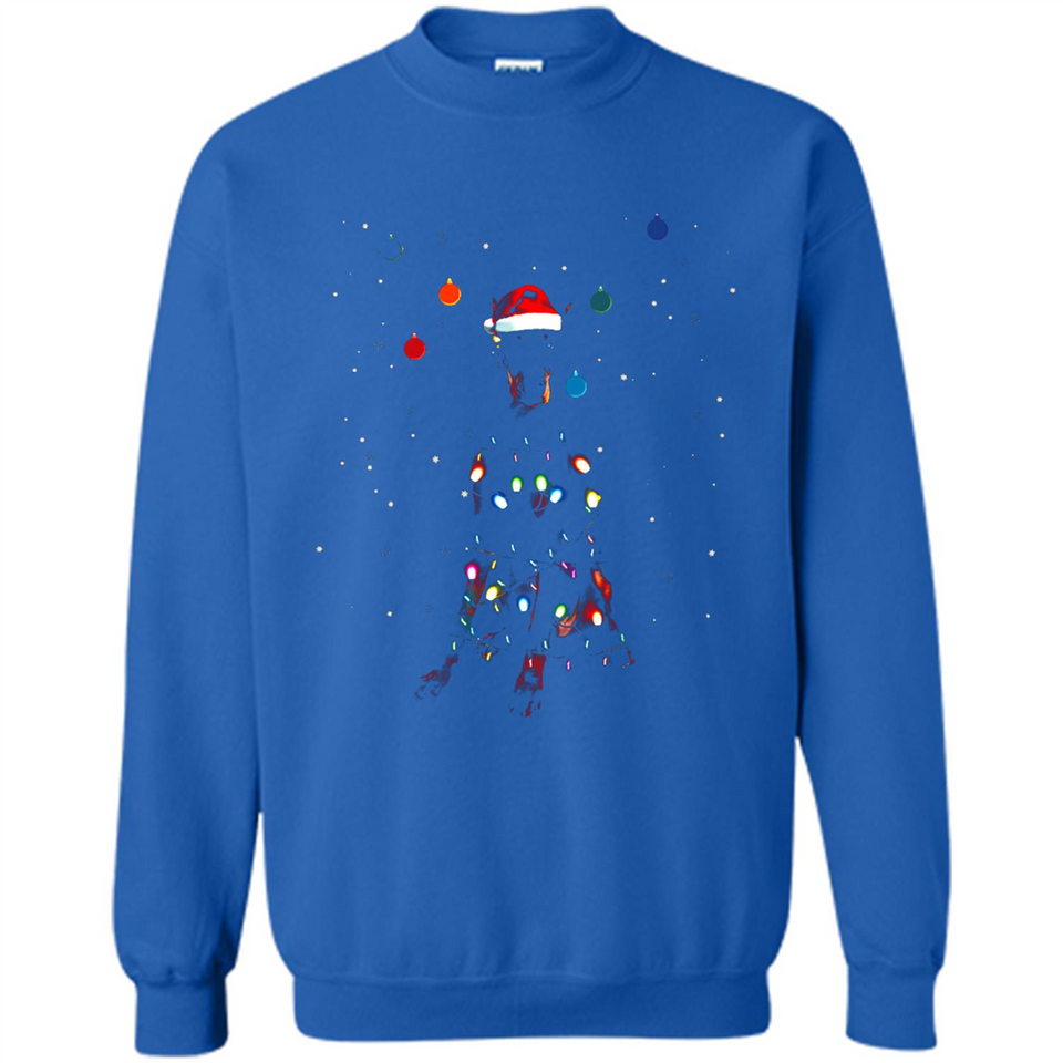 Doberman Santa Lights Christmas Dog Xmas Sweatshirt - Sweatshirt