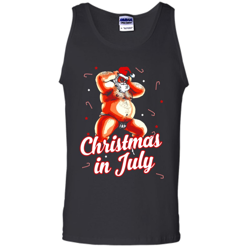 Christmas In July - Funny Dancing Santa - Tank Top