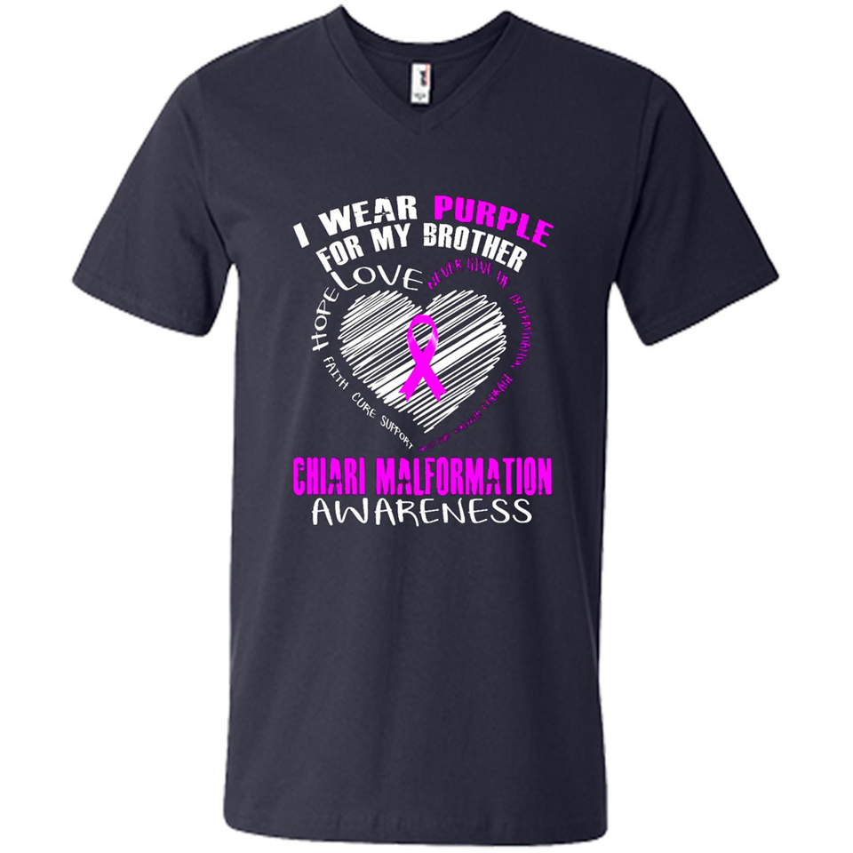 I Wear Purple For My Brother Chiari Malformation - Men's V-Neck