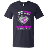 I Wear Purple For My Brother Chiari Malformation - Men's V-Neck