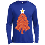 Bacon & Eggs Over Easy Fried Food Breakfast Xmas Tree Foodie - Canvas Long Sleeve T-Shirt
