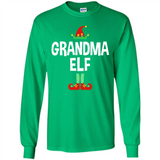 Grandma Elf Shirt -Family Matching Christmas Pajamas - Long Sleeve T-Shirt