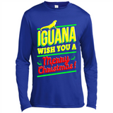 Iguana Wish You A Merry Christmas Animal - Canvas Long Sleeve T-Shirt