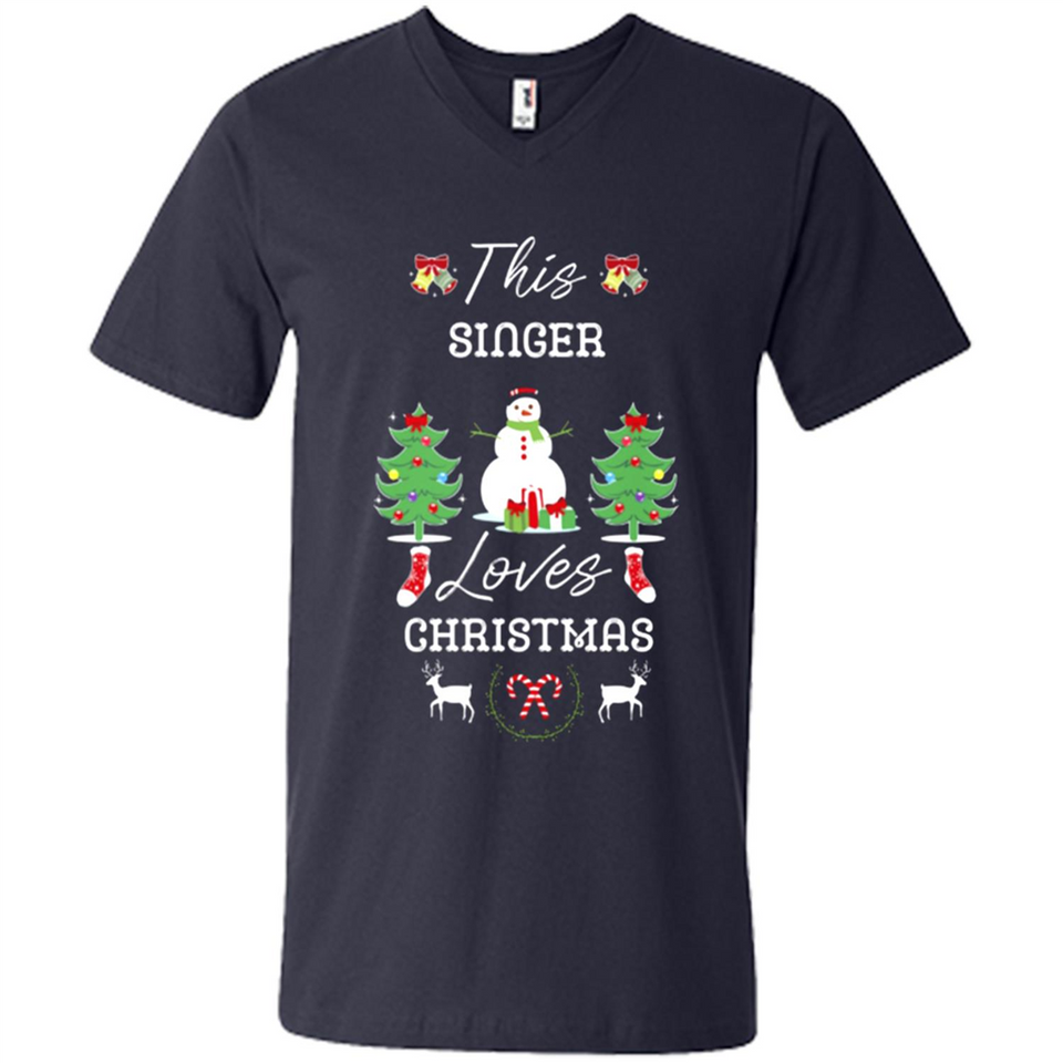 This Singer Loves Christmas Tree Shirt with Snowman