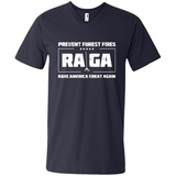 Prevent Forest Fires Rake America Great Again Shirt PINGPONG - Men's V-Neck