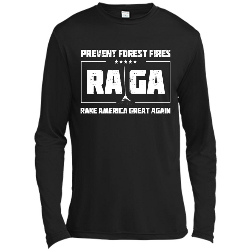 Prevent Forest Fires Rake America Great Again Shirt PINGPONG - Canvas Long Sleeve T-Shirt