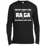 Prevent Forest Fires Rake America Great Again Shirt PINGPONG - Canvas Long Sleeve T-Shirt