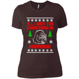 All I Want For Christmas Is HarambeT Rex Attack Reindeer ugly sweater PINGPONG