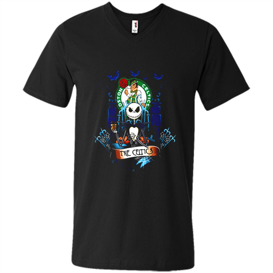 Boston Celtics Halloween The Nightmare Before Christmas - Men's V-Neck