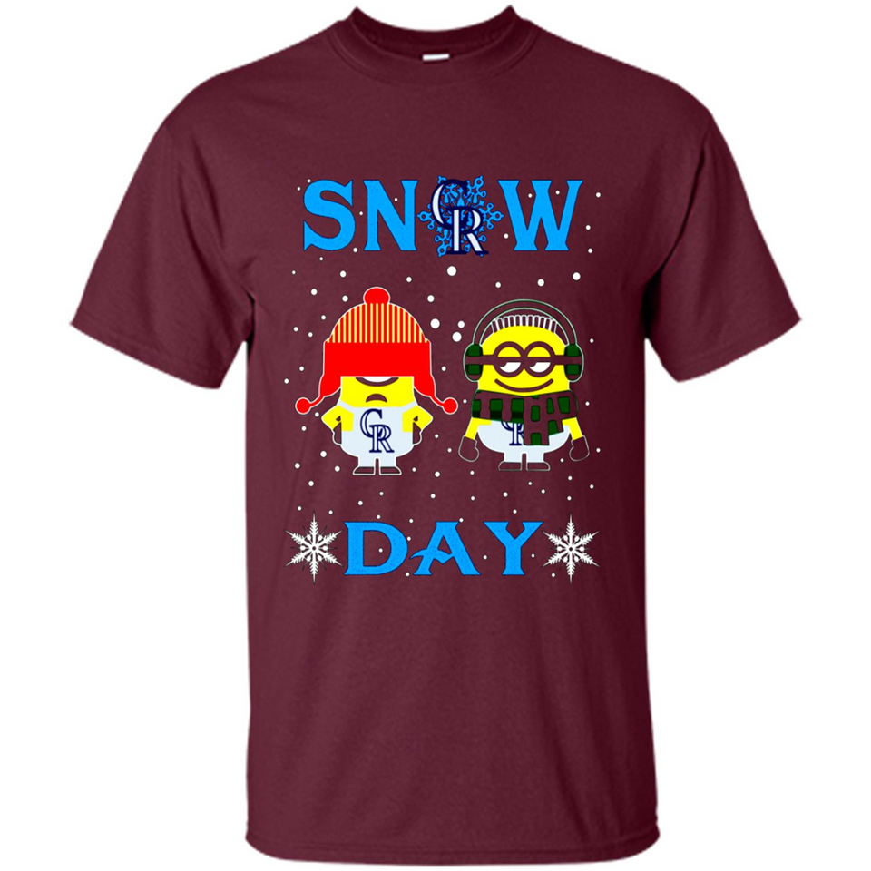 Snow Day Shirt For Colorado Rockies Vs Minion Fans pingpong