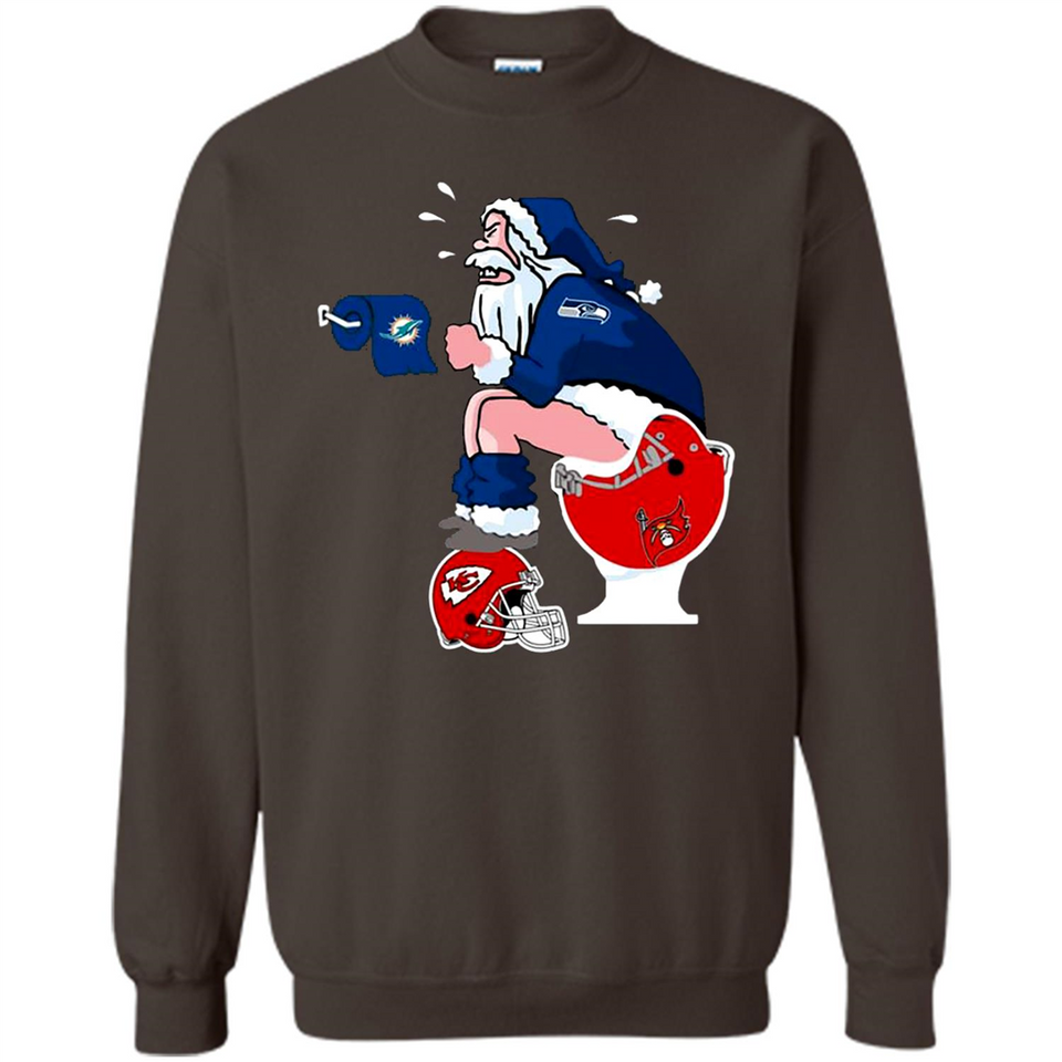 Seattle Seahawks Santa Claus Toilet