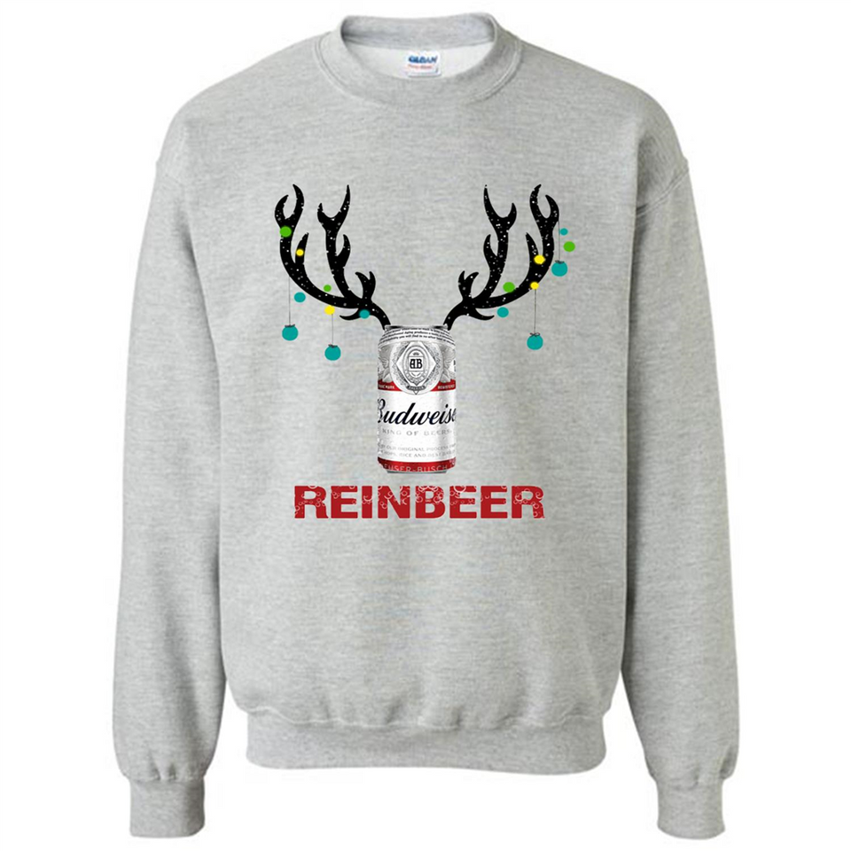 Budweiser Reinbeer Funny Beer Reindeer Christmas Sweatshirt - Sweatshirt