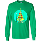 Funny Pizza Ugly Christmas Sweater Xmas Pizza Tree - Long Sleeve T-Shirt