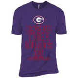 Reasons to be a Georgia Bulldogs Fan Complete List on Back - Premium Short Sleeve T-Shirt
