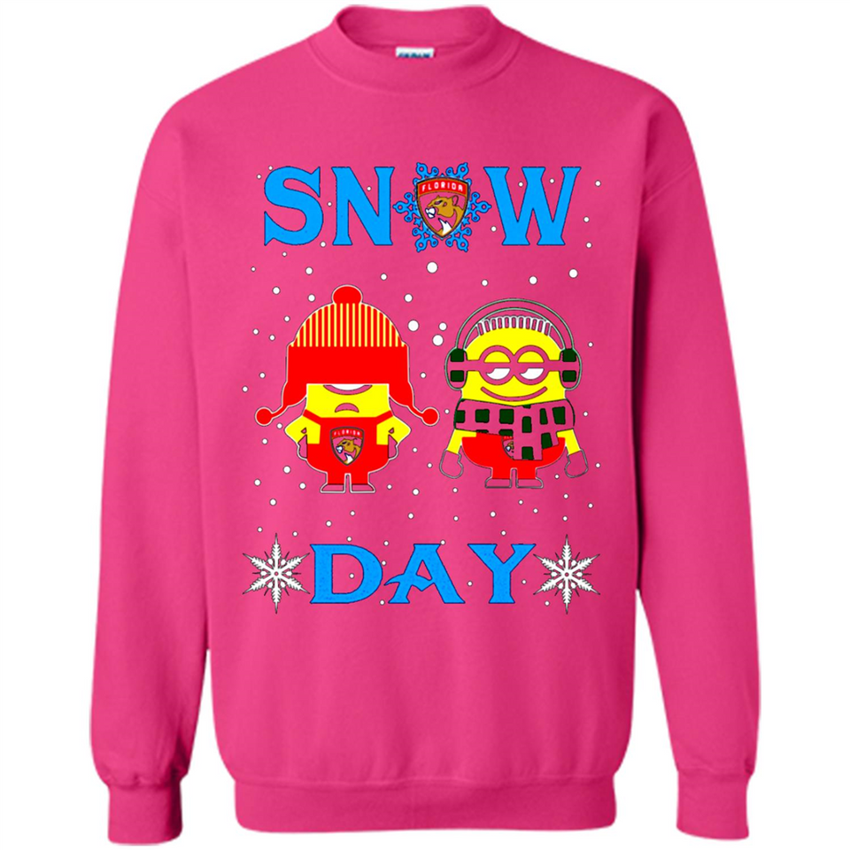Snow Day Shirt For Florida Panthers Vs Minion Fans pingpong