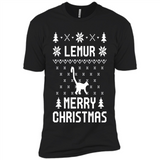 Vintage Tee For Women Men Graphic Shirts Lemur Ugly Christmas Sweater - Premium Short Sleeve T-Shirt