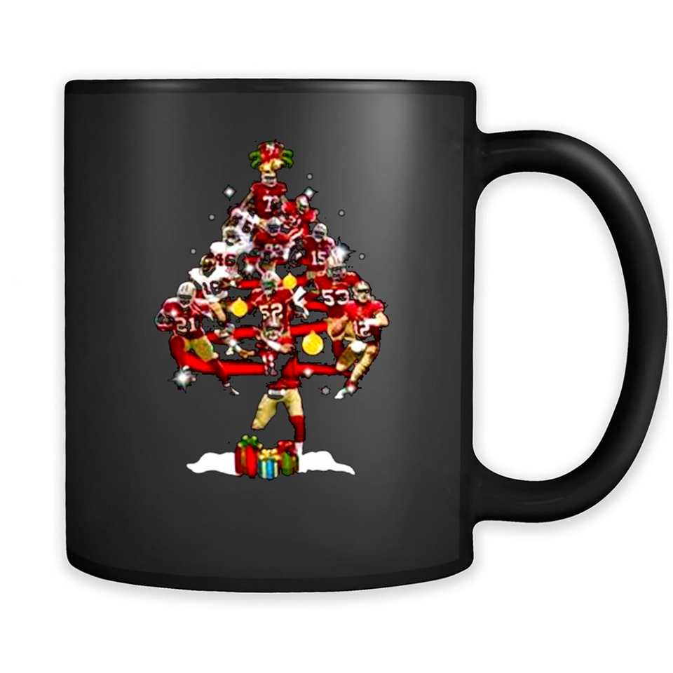 San Francisco 49ers Players Christmas Tree PINGPONG